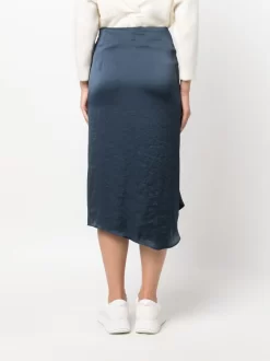 Donna Luisa Cerano Gonna Midi Con Ruches Asimmetrica -Femminile Moda Negozio 20615665 50640025 1000