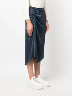 Donna Luisa Cerano Gonna Midi Con Ruches Asimmetrica -Femminile Moda Negozio 20615665 50640029 1000