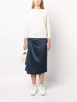 Donna Luisa Cerano Gonna Midi Con Ruches Asimmetrica -Femminile Moda Negozio 20615665 50640030 1000