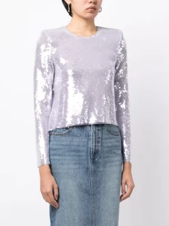 SELF PORTRAIT Donna Self-Portrait Top Con Paillettes -Femminile Moda Negozio 20615975 50732080 1000