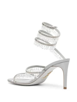 Donna René Caovilla Sandali Chandelier Con Cristalli 80mm -Femminile Moda Negozio 20696263 50697001 1000