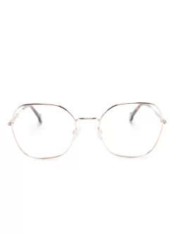 Donna Carolina Herrera Occhiali Geometrici Con Logo Inciso