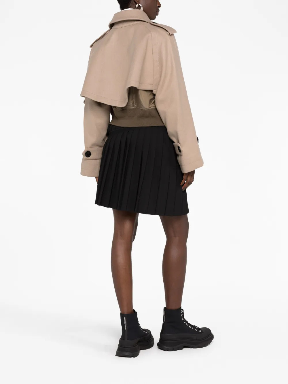 Donna Sacai Giacca Crop A Strati 6 Donna Sacai Giacca Crop A Strati - immagine 4