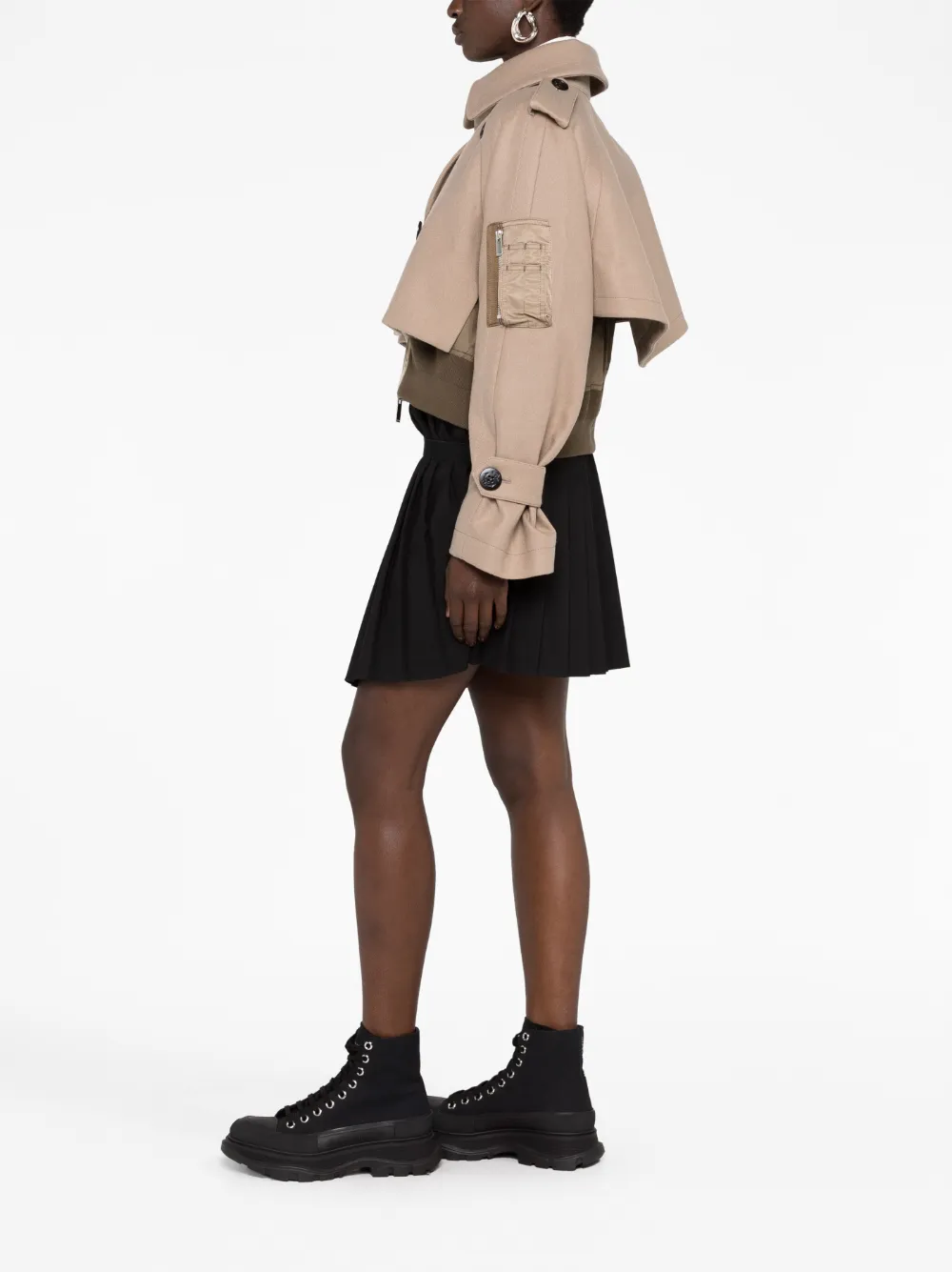 Donna Sacai Giacca Crop A Strati 8 Donna Sacai Giacca Crop A Strati - immagine 6