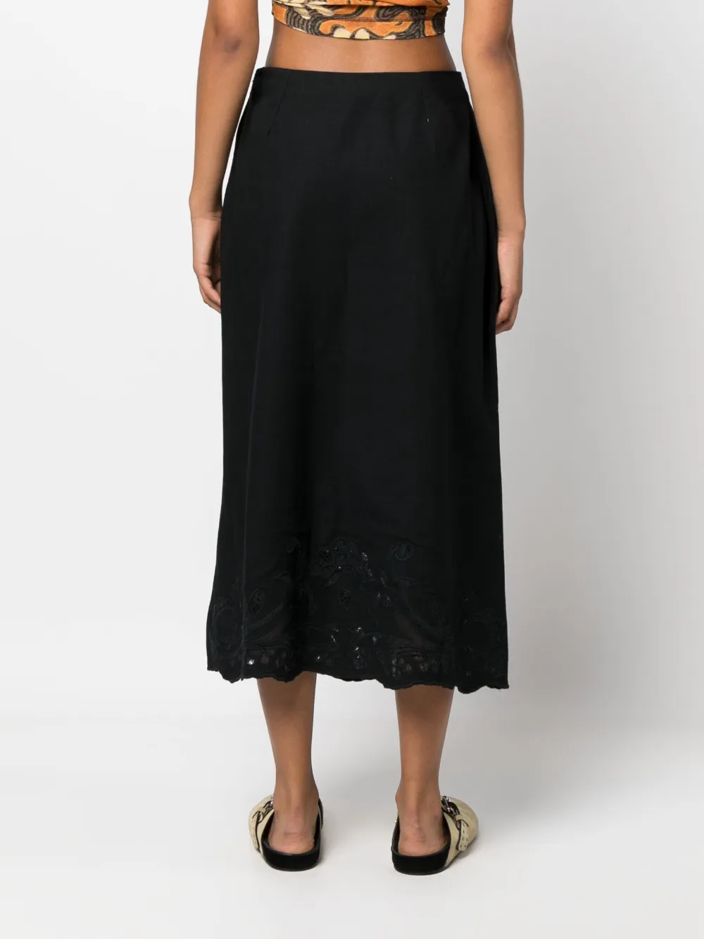 Donna Sea Gonna Midi In Pizzo A Fiori 6 Donna Sea Gonna Midi In Pizzo A Fiori - immagine 4