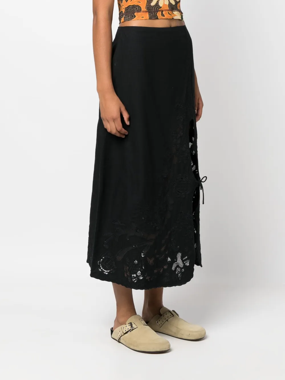 Donna Sea Gonna Midi In Pizzo A Fiori 5 Donna Sea Gonna Midi In Pizzo A Fiori - immagine 3