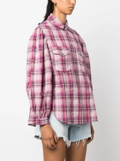 Donna MARANT ÉTOILE Camicia A Quadri -Femminile Moda Negozio 20842043 50773136 1000