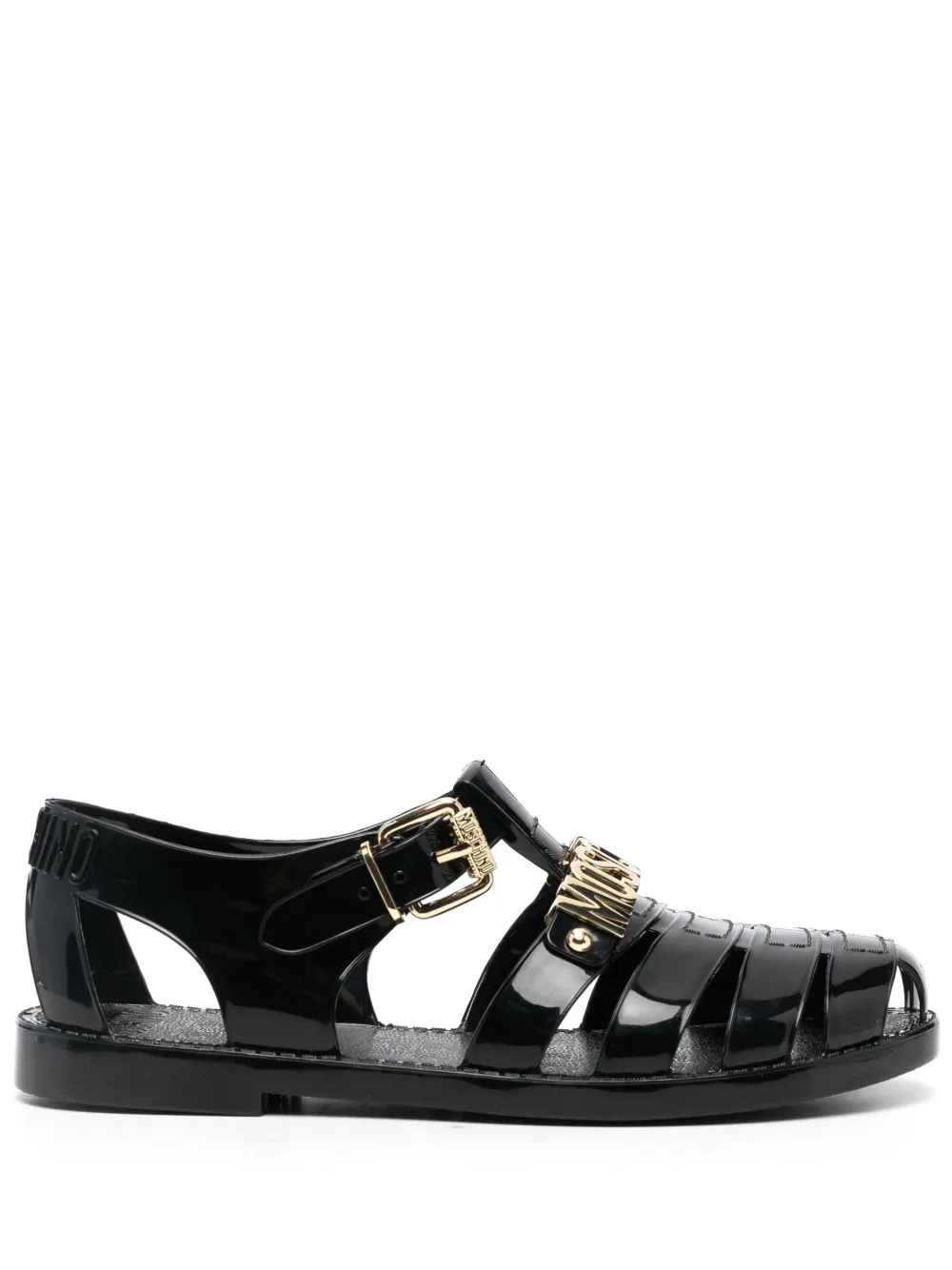 Donna Moschino Logo-plaque Caged Sandals 3 Donna Moschino Logo-plaque Caged Sandals