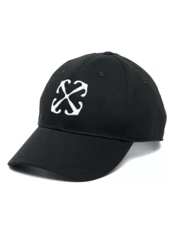 Donna Off-White Cappello Da Baseball Con Ricamo