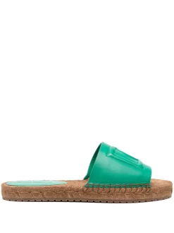 Donna Dolce & Gabbana DG Logo-embossed Flat Sandals
