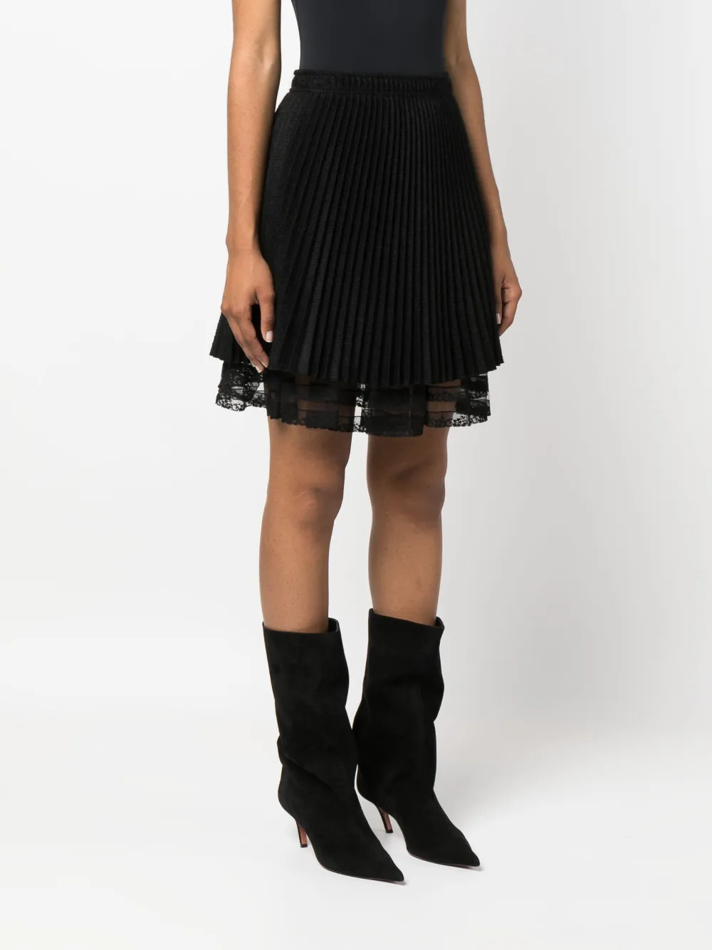 Donna Ermanno Scervino Lace-trim High-waist Skirt 5 Donna Ermanno Scervino Lace-trim High-waist Skirt - immagine 3