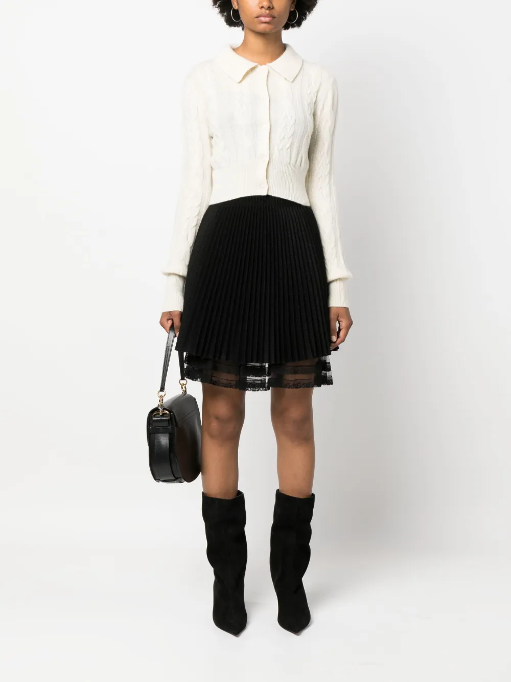 Donna Ermanno Scervino Lace-trim High-waist Skirt 4 Donna Ermanno Scervino Lace-trim High-waist Skirt - immagine 2