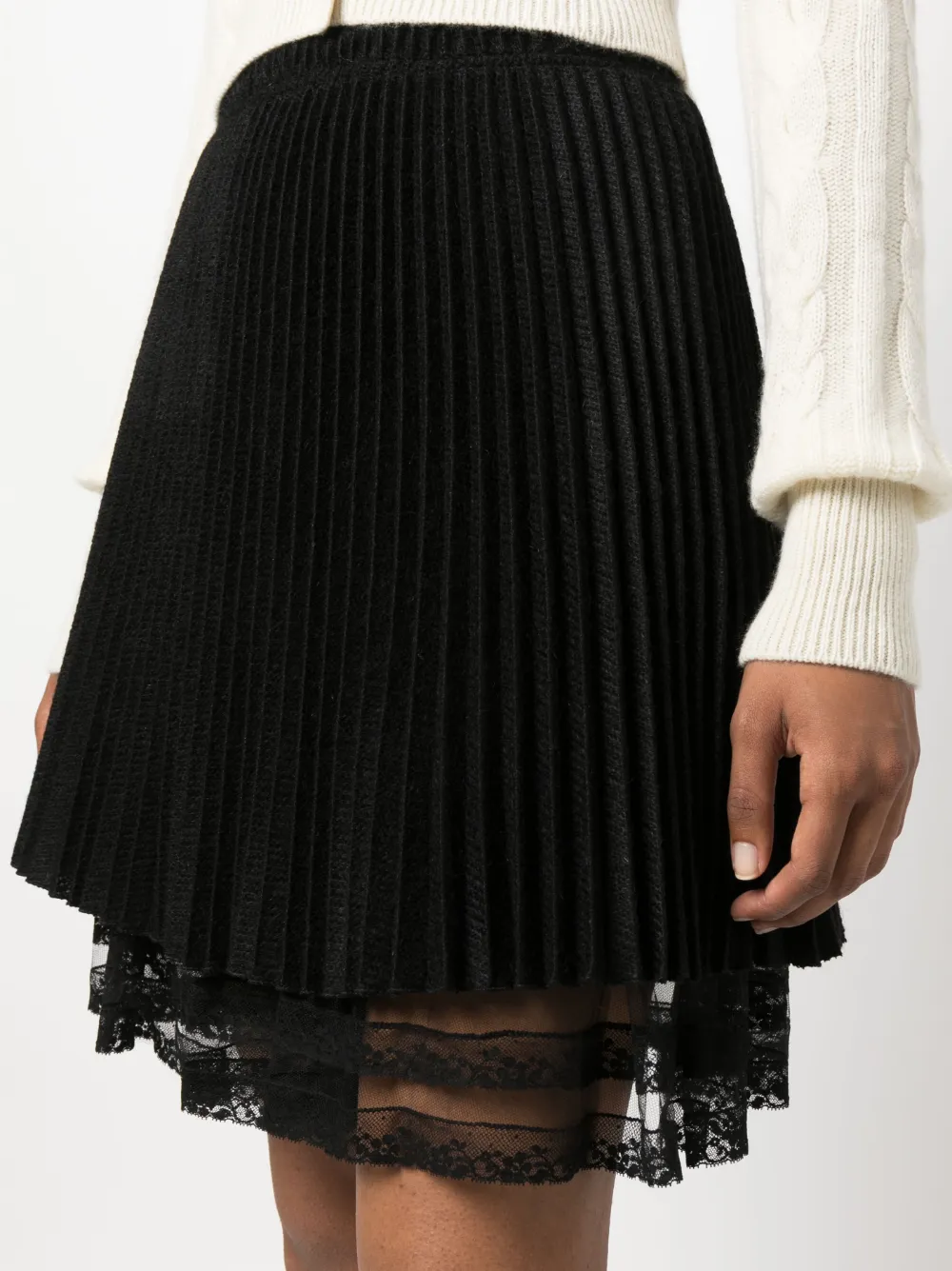 Donna Ermanno Scervino Lace-trim High-waist Skirt 7 Donna Ermanno Scervino Lace-trim High-waist Skirt - immagine 5