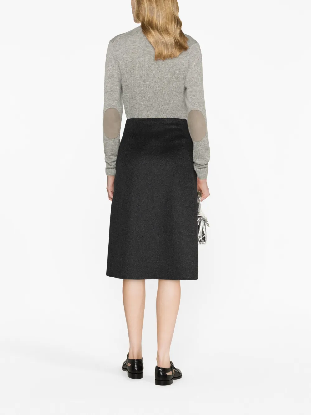 Donna P.A.R.O.S.H. Side-slit Wool Midi Skirt 6 Donna P.A.R.O.S.H. Side-slit Wool Midi Skirt - immagine 4