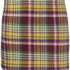 Donna P.A.R.O.S.H. Plaid Wool-blend Miniskirt