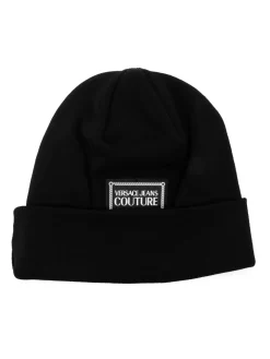 Donna Versace Jeans Couture Logo-patch Turn-up Brim Beanie
